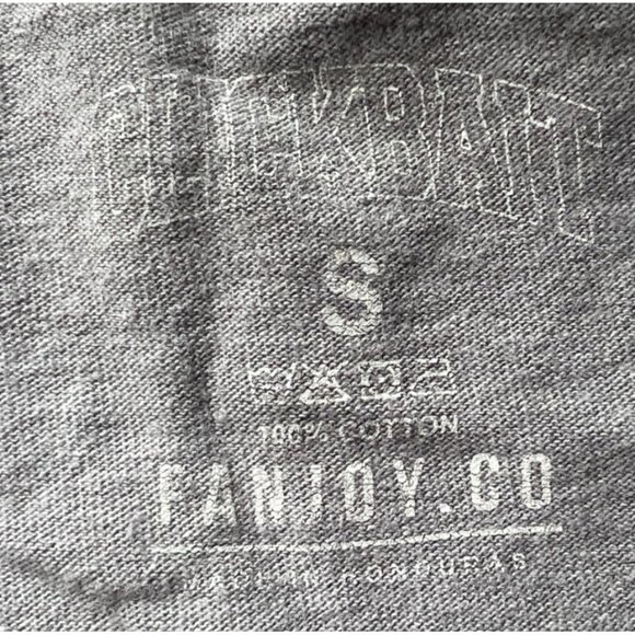 Clickbait Grey Baby TShirt Sz Small Womens Rainbow Metallic Logo - Picture 4 of 6